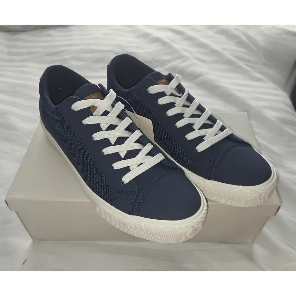 Lucky Brand Mens Navy Blue Mesh Low Top‎ Sneakers Navy  New Size 9
